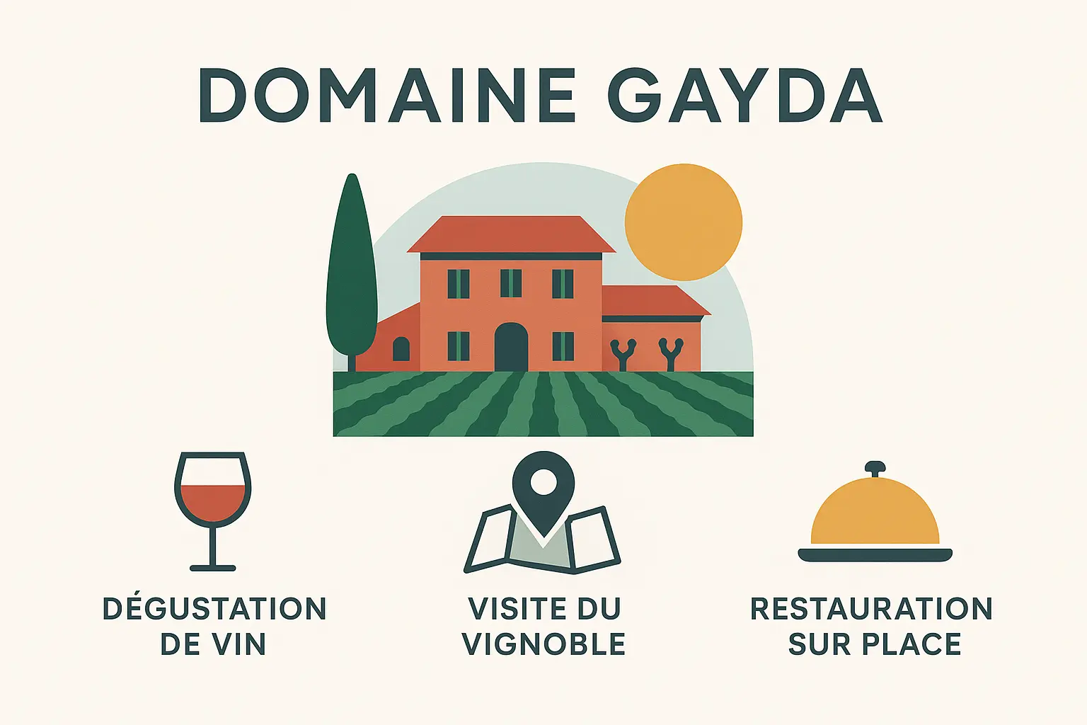 <strong>Vue sur les vignes du Domaine Gayda</strong>